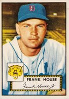 1952 Topps #146y Frank House Yellow Tigers Logo Baseball Card