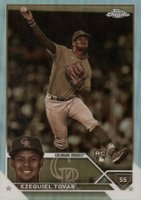 2023 Topps Chrome #106 Ezequiel Tovar Sepia Refractor Baseball Card