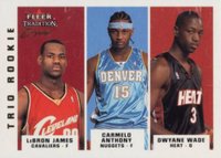 2003 Fleer Tradition #300 Carmelo Anthony/Dwyane Wade/LeBron James Crystal Basketball Card