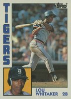 1984 Topps #695 Lou Whitaker Baseball Card