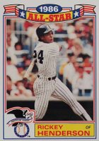 1987 Topps All-Star Glossy Set of 22 #18 Rickey Henderson Baseball Card