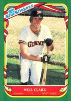 1987 Fleer Star Stickers #22 Will Clark Baseball Card