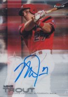 2016 Finest Autographs #FA-MT Mike Trout Baseball Card