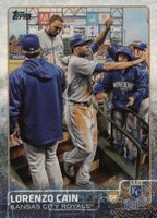 2015 Topps #516 Lorenzo Cain High-Fives Baseball Card