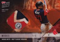2018 Topps Now Players Weekend Jersey Relic #16D Mookie Betts Orange Patch Baseball Card