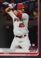 2019 Topps Chrome Update  #76 Mike Trout Baseball Card