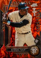 2024 Topps Cosmic Chrome X Cactus Jack #24 Willie Mays Orange Refractor Baseball Card