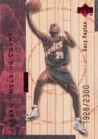1998 Upper Deck Hardcourt Jordan Holding Court #J25 Gary Payton/Michael Jordan Red Basketball Card