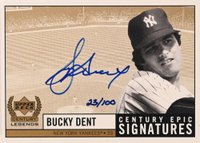 1999 Upper Deck Century Legends Epic Signatures #BD Bucky Dent Century Collection Baseball Card