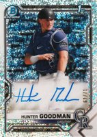 2021 Bowman Draft Chrome Draft Pick Autographs #CDAHG Hunter Goodman Sparkle Refractor Baseball Card