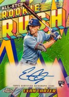 2024 Topps Chrome Chrome All Etch Rookie Rush Autographs #EVA Evan Carter Baseball Card