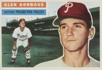 1956 Topps #174w Glen Gorbous White Back Baseball Card
