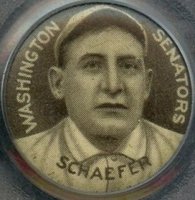 1910 Sweet Caporal Pins # Germany Schaefer Baseball Card