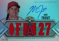 2012 Topps Triple Threads #146 Mike Trout Autograph Relic Baseball Card