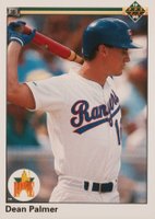 1990 Upper Deck #74 Dean Palmer Star Rookie Baseball Card
