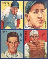 1935 Goudey 4-in-1 # Bartell/Critz/Mancuso/Ott Baseball Card