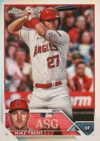2023 Topps Chrome Update 2023 All-Star Game #18 Mike Trout Baseball Card