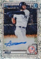 2020 Bowman Draft Chrome Draft Picks Autographs #CDAAWE Austin Wells Sparkle Refractor Baseball Card