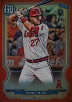 2020 Topps Gypsy Queen Gypsy Queen Chrome Box Toppers #300 Mike Trout Red Refractor Baseball Card
