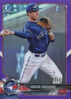 2018 Bowman Draft #BDC56 Jordan Groshans Chrome-Purple Refractor Baseball Card