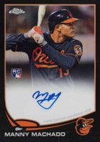2013 Topps Chrome #12 Manny Machado Autograph-Black Refractor Baseball Card