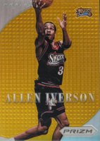 2012 Panini Prizm Most Valuable Players #8 Allen Iverson Gold Prizm Basketball Card
