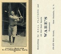 1916 Wares #40 Gavvy Cravath Baseball Card