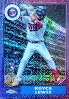 2022 Topps Silver Pack 1987 Chrome Promo #T87C39 Royce Lewis Update-Purple Refractor Baseball Card