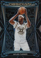 2023 Panini Obsidian #171 Myles Turner Electric Etch Blue Basketball Card