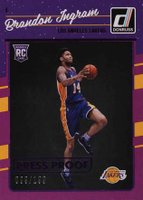 2016 Panini Donruss #152 Brandon Ingram Purple Press Proof Basketball Card