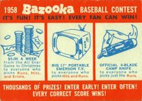 1958 Topps #Contest Contest Card July 8th Baseball Card