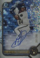 2022 Bowman Chrome Prospect Autographs #CPAFV Felix Valerio Speckle Refractor Baseball Card