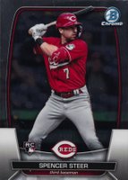 2023 Bowman Chrome #52 Spencer Steer Baseball Card