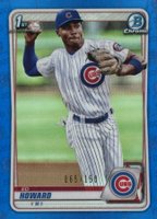 2020 Bowman Draft #BD98 Ed Howard Chrome-Blue Refractor Baseball Card
