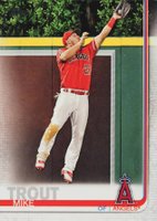 2019 Topps #100 Mike Trout Leaping Baseball Card