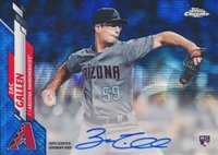 2020 Topps Chrome Rookie Autographs #RAZG Zac Gallen Blue Wave Refractor Baseball Card
