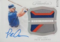 2019 Panini Flawless Dual Patches Autographs #DPAPA Pete Alonso Baseball Card