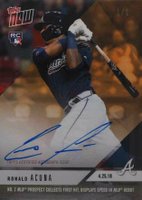 2018 Topps Now  #125G Ronald Acuna Jr. Autograph-Gold 1/1 Baseball Card