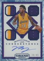 2016 Panini Grand Reserve #101 Brandon Ingram Signed Jersey-Quartz Basketball Card