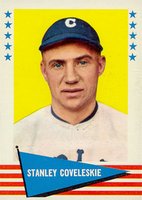 1961 Fleer #100 Stanley Coveleskie Correct spell Coveleski Baseball Card