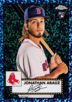 2021 Topps Chrome Platinum Anniversary #130 Jonathan Arauz Blue Mini Diamond Refractor Baseball Card
