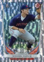 2014 Bowman Draft Picks #DP22 Michael Chavis Silver Ice Baseball Card