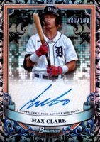 2024 Bowman Sterling Prospect Autographs #PAMC Max Clark Sterling Silver Refractor Baseball Card