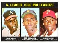1967 Topps #242 N.L. R.B.I. Leaders Baseball Card