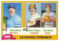 1981 Topps #8 Leading Firemen Leading Firemen Baseball Card