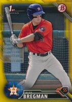 2016 Bowman Prospects #BP4 Alex Bregman Yellow Baseball Card