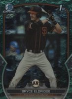 2023 Bowman Draft #BDC107 Bryce Eldridge Chrome-Aqua Lunar Crater Baseball Card