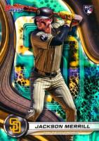 2024 Bowman's Best #56 Jackson Merrill Aqua Lava Baseball Card