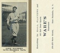 1916 Wares #43 Jake Daubert Baseball Card