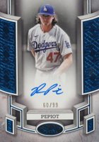 2024 Topps Tier One Break Out Autographs #BOARP Ryan Pepiot Blue Foil Baseball Card